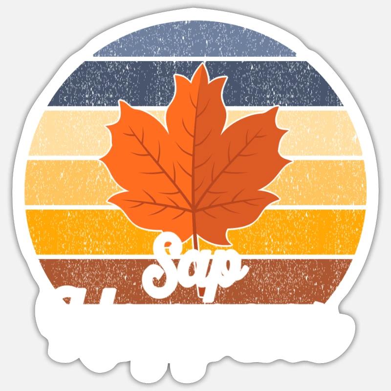 Maple Syrup Tree Tapping Funny Autumn Pancake Sticker size S (10 x 10 cm)