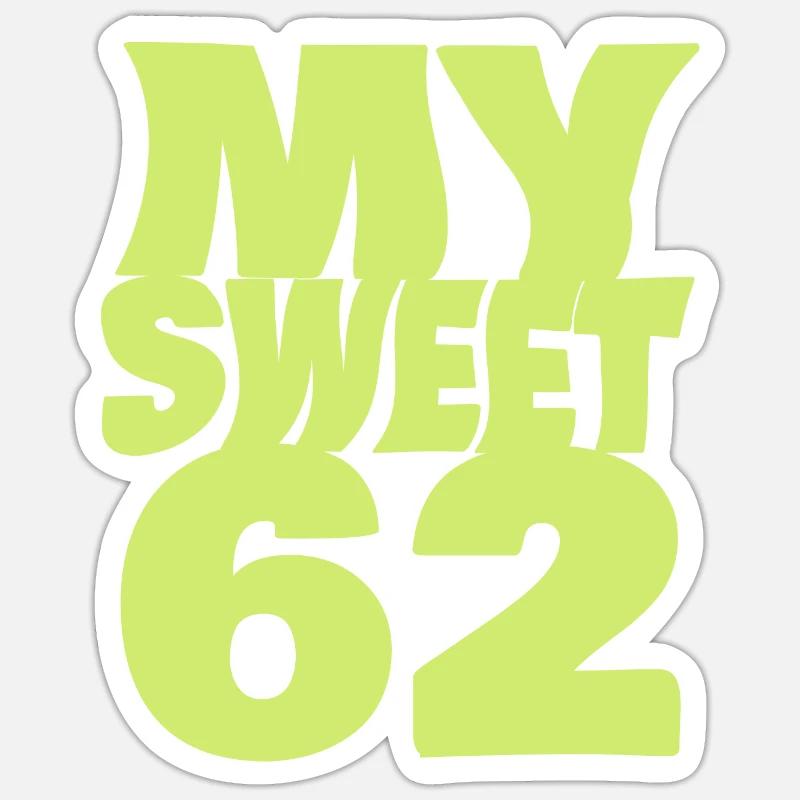 Doux 62 - Sticker taille S (10 x 10 cm) - blanc mat