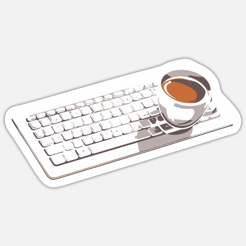 Entwickler Coder Programmierer Kaffee Sticker Größe S (10 x 10 cm)