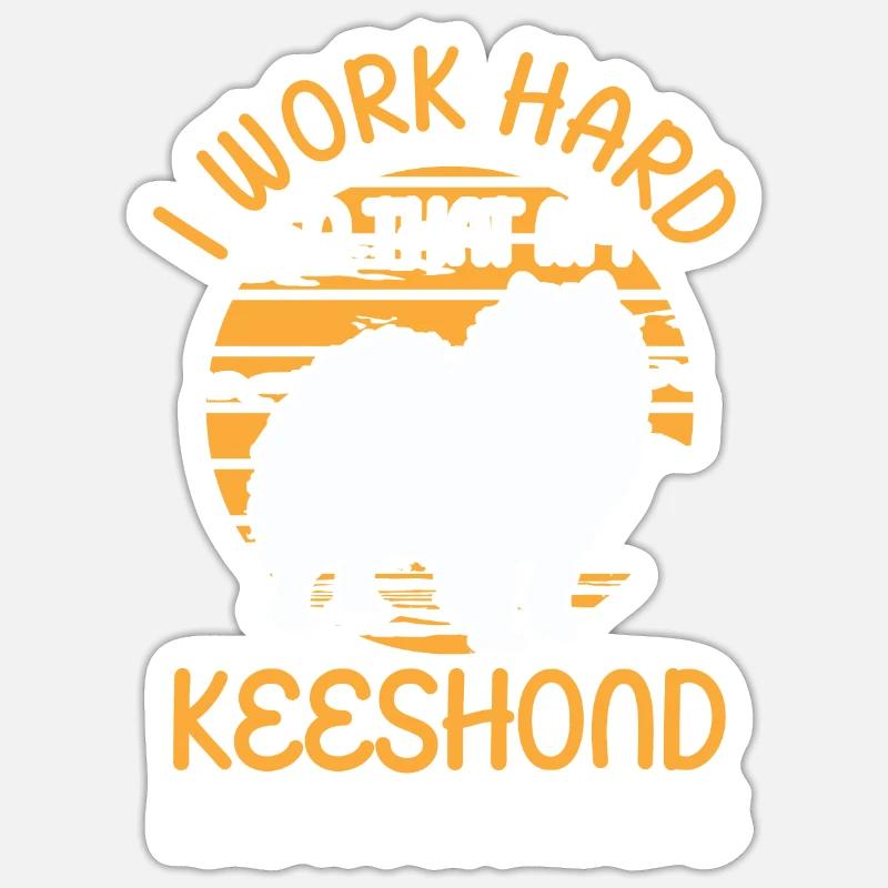 Work for my Wolfsspitz German Spitz Sticker size S (10 x 10 cm)