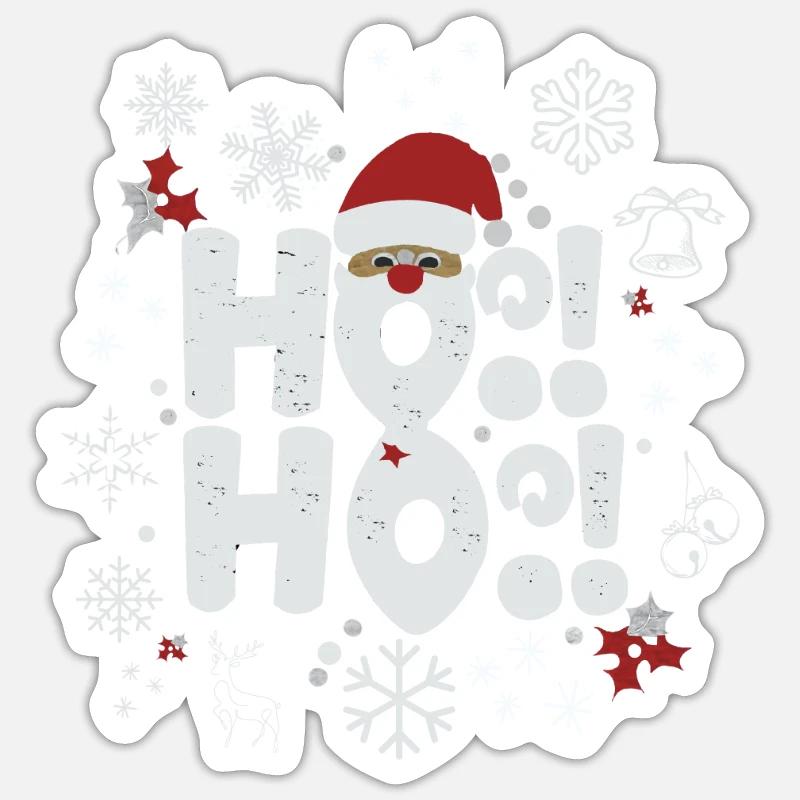 Ho! Ho! - Sticker taille S (10 x 10 cm) - blanc mat