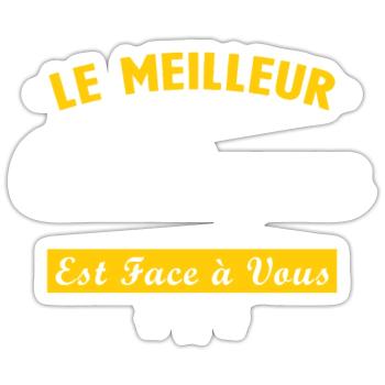Collègue de travail cadeau humour de bureau - Sticker taille S (10 x 10 cm) - blanc mat - Devant