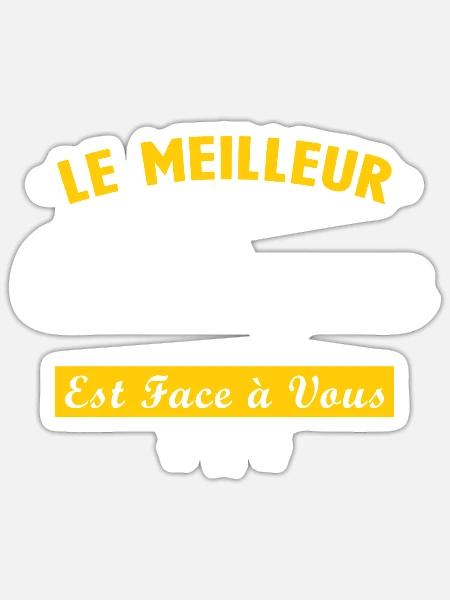 Collègue de travail cadeau humour de bureau - Sticker taille S (10 x 10 cm) - blanc mat
