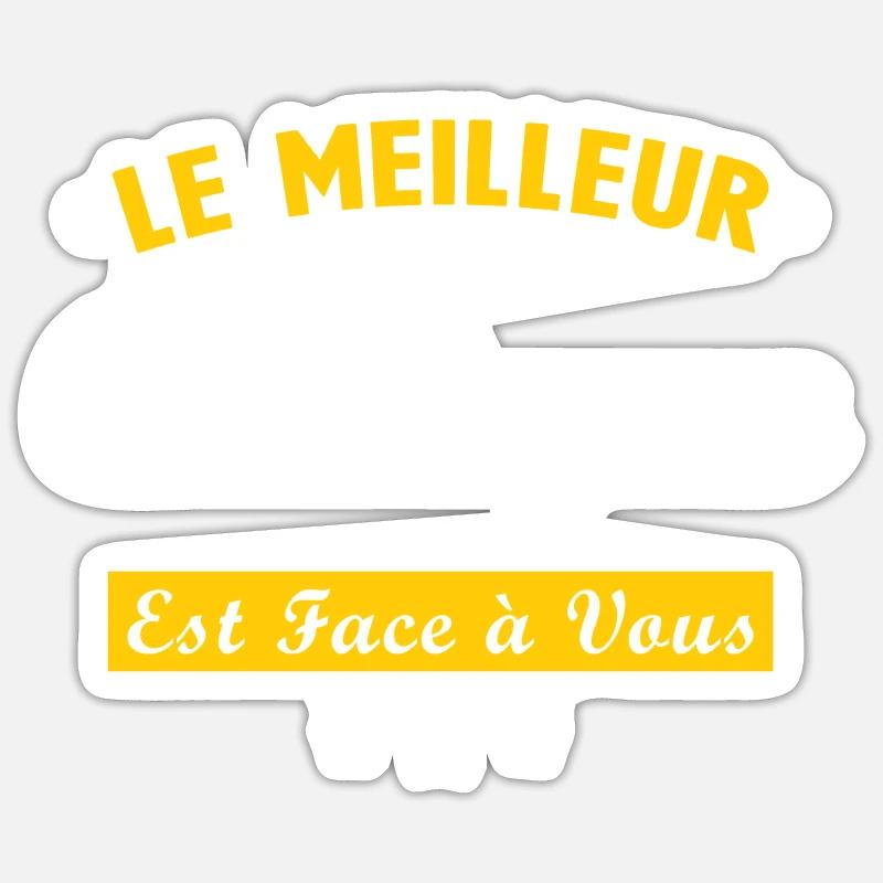 Collègue de travail cadeau humour de bureau - Sticker taille S (10 x 10 cm) - blanc mat