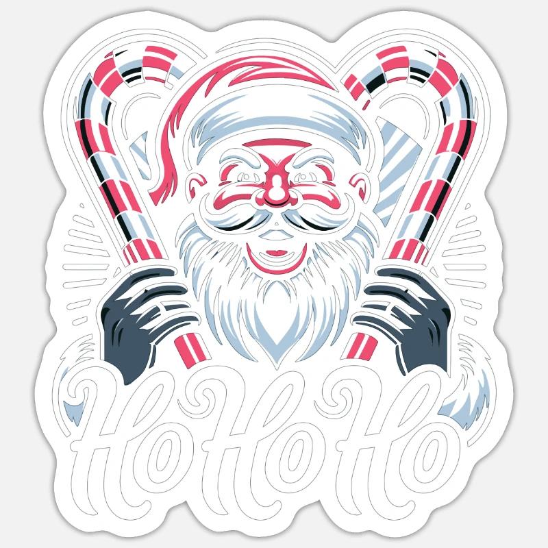 Ho Ho Ho - Sticker taille S (10 x 10 cm) - blanc mat