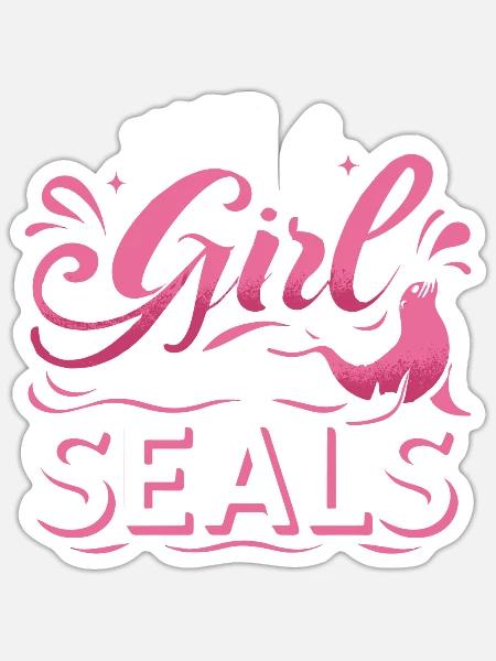 Robbe Robben Tier Seelöwe - Sticker Größe S (10 x 10 cm) - Mattweiß