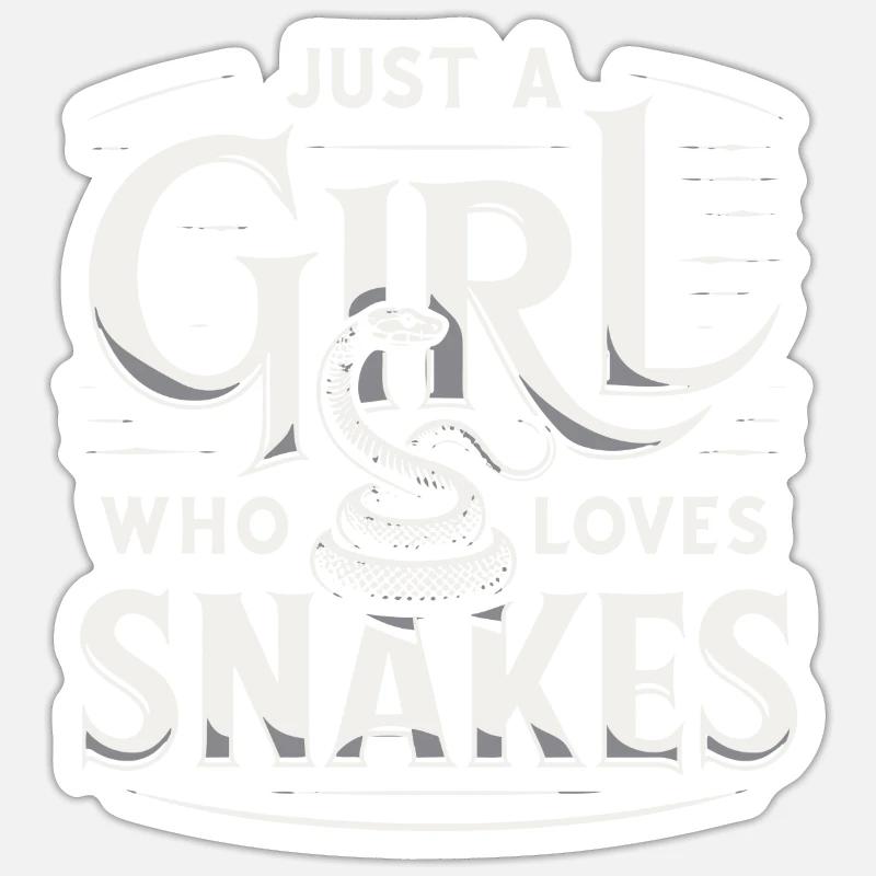 Serpent, Serpent, Animal - Sticker taille S (10 x 10 cm) - blanc mat