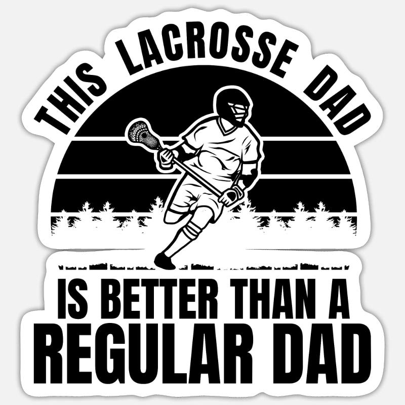 Papa de crosse - Sticker taille S (10 x 10 cm) - blanc mat