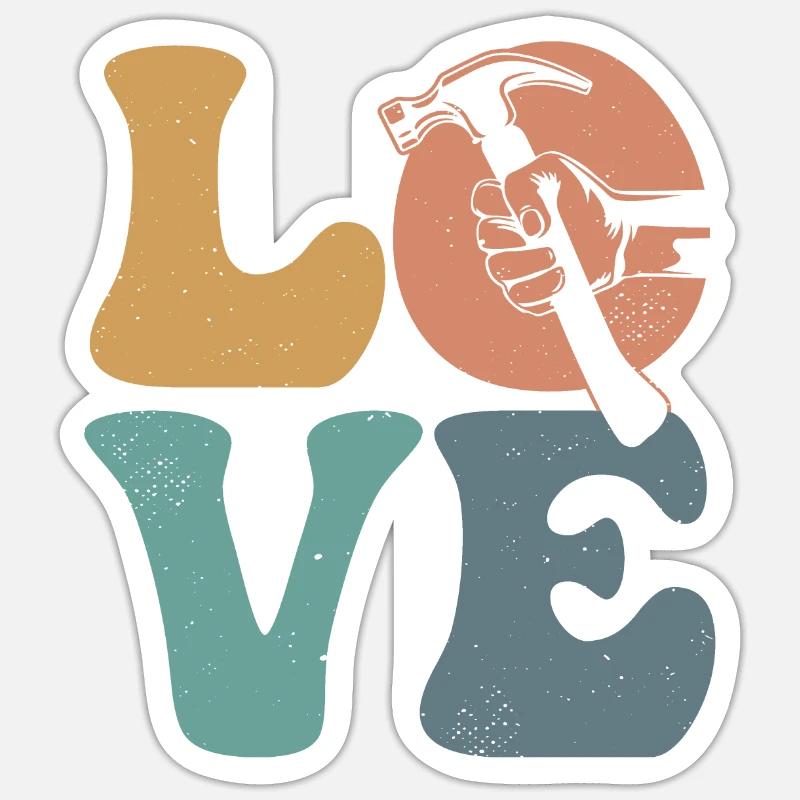 Charpentier, Menuisier, Menuisier, Menuiserie Sticker taille S (10 x 10 cm)