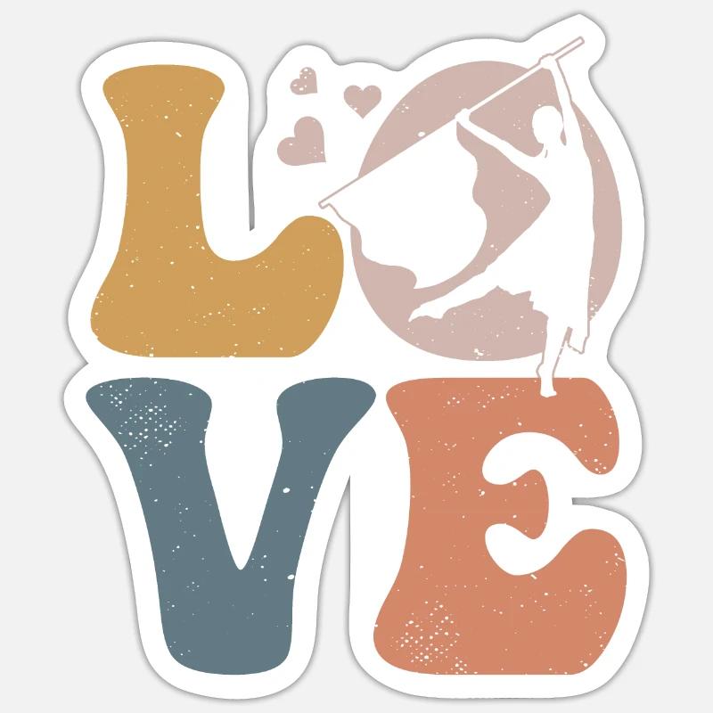 Fahnengarde Marschkapelle - Sticker Größe S (10 x 10 cm) - Mattweiß