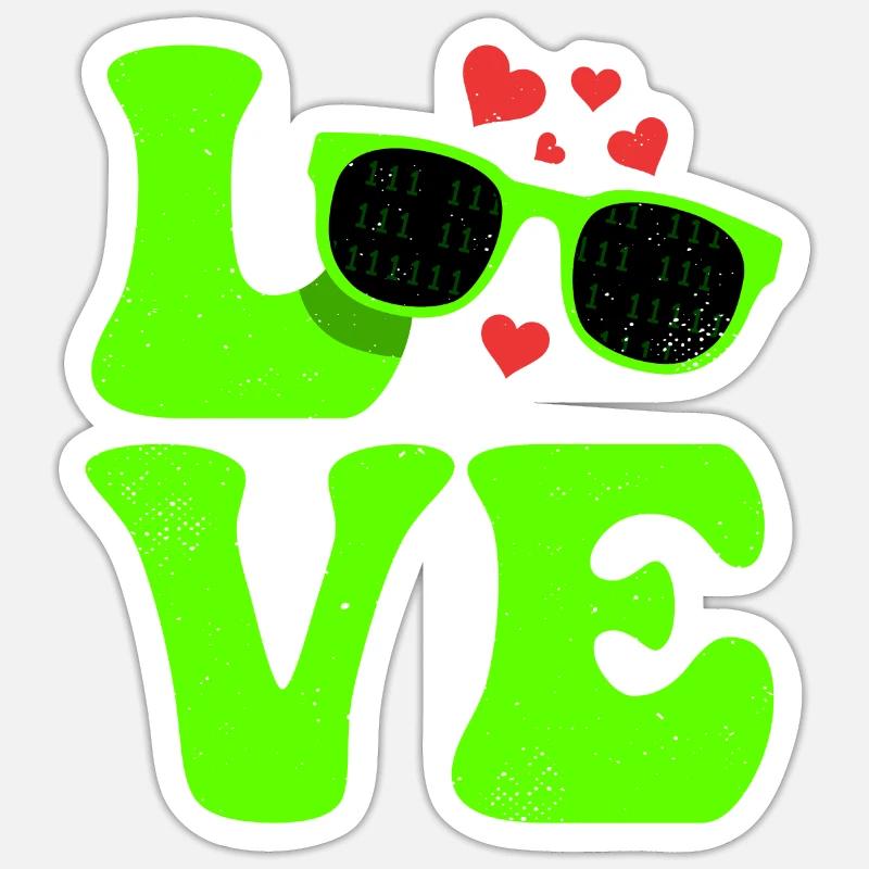 Codierung Codierer Programmierer - Sticker Größe S (10 x 10 cm) - Mattweiß