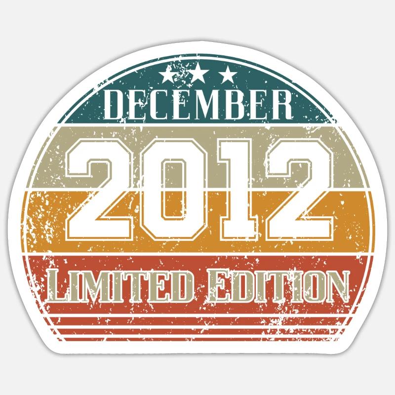 Anniversaire - Edition Limitée Décembre 2012 - Sticker taille S (10 x 10 cm) - blanc mat