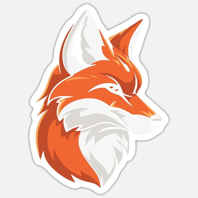Fuchs Cool Sticker Größe S (10 x 10 cm)