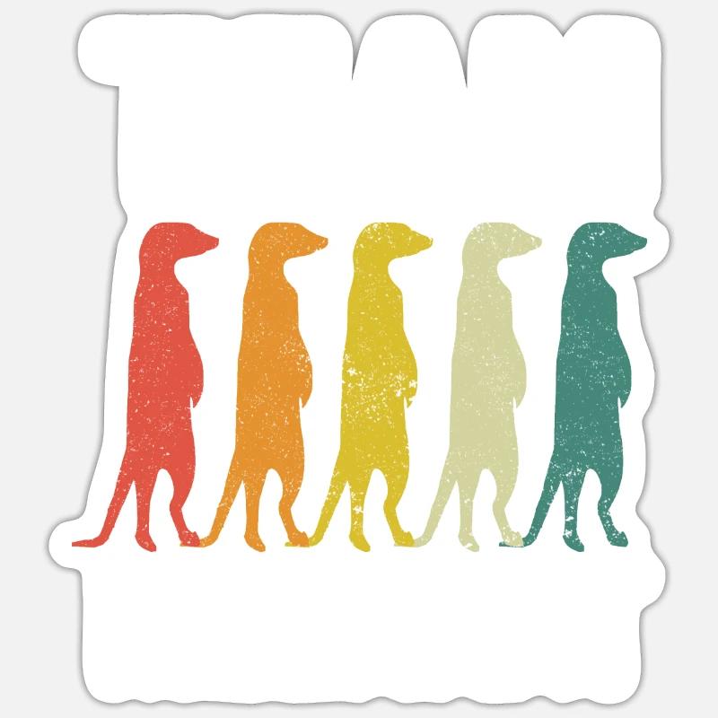 Erdmännchen Tier Erdmann Sticker Größe S (10 x 10 cm)