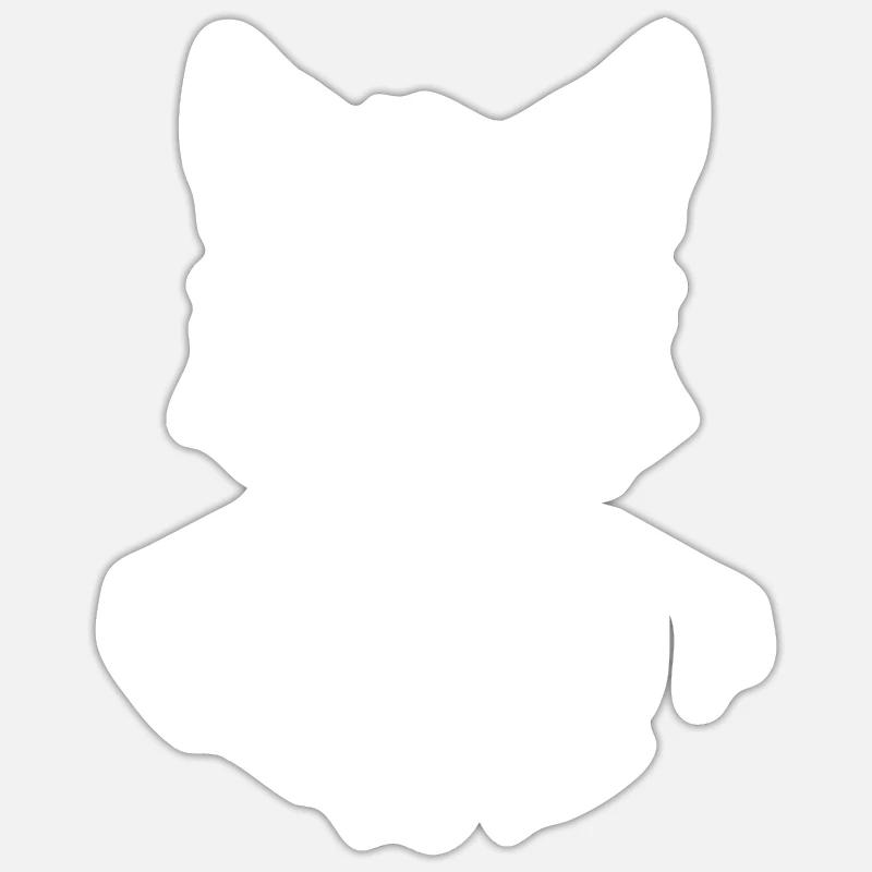 Cat - Sticker size S (10 x 10 cm) - white matte