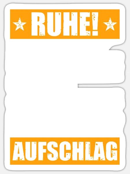 Die Chefin hat Aufschlag Faustball Faustballerin - Sticker Größe S (10 x 10 cm) - Mattweiß