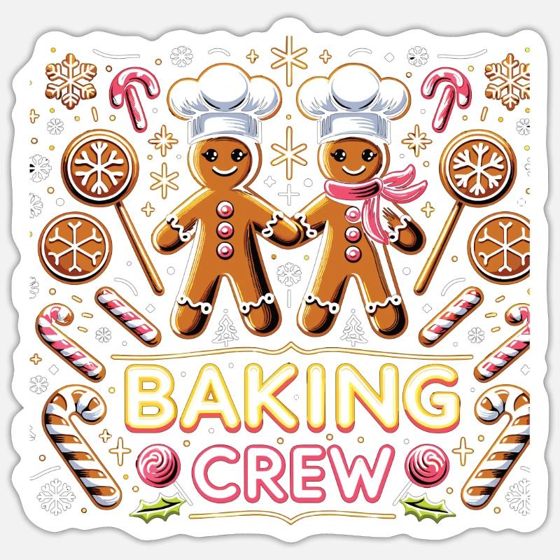 Équipe de pâtisserie - Sticker taille S (10 x 10 cm) - blanc mat