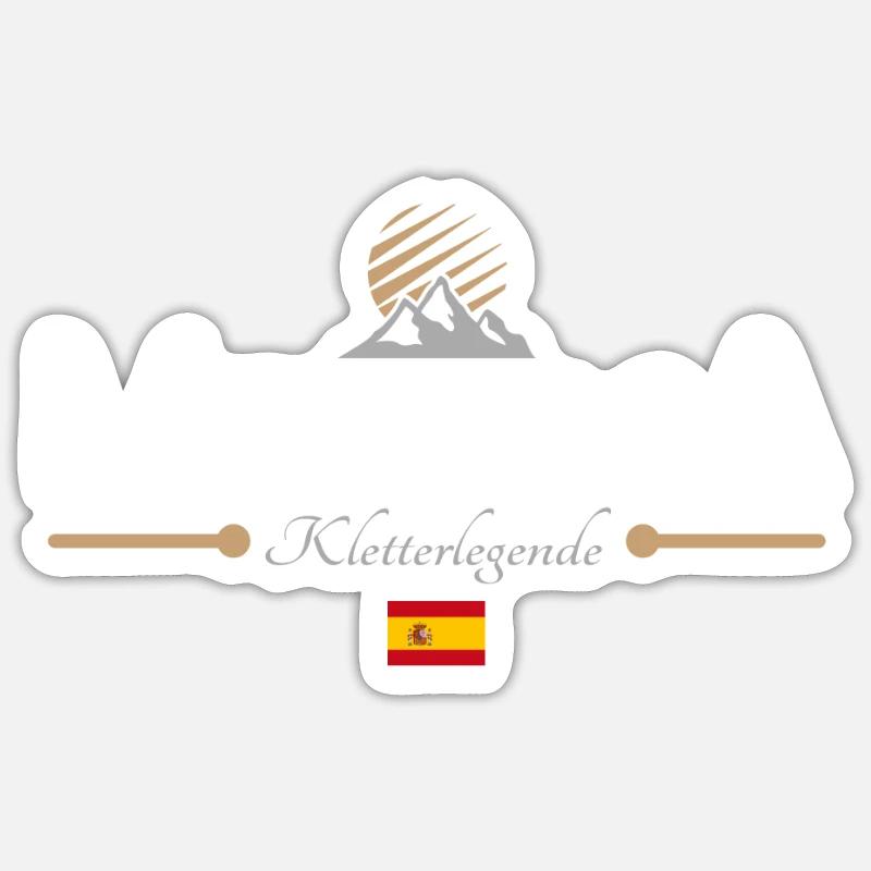 Menorca Klettern - Sticker Größe S (10 x 10 cm) - Mattweiß