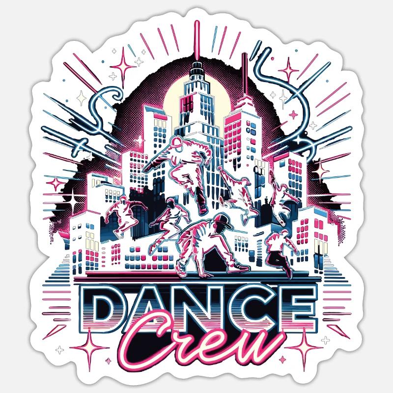 Breakdance Dance Crew - Sticker size S (10 x 10 cm) - white matte