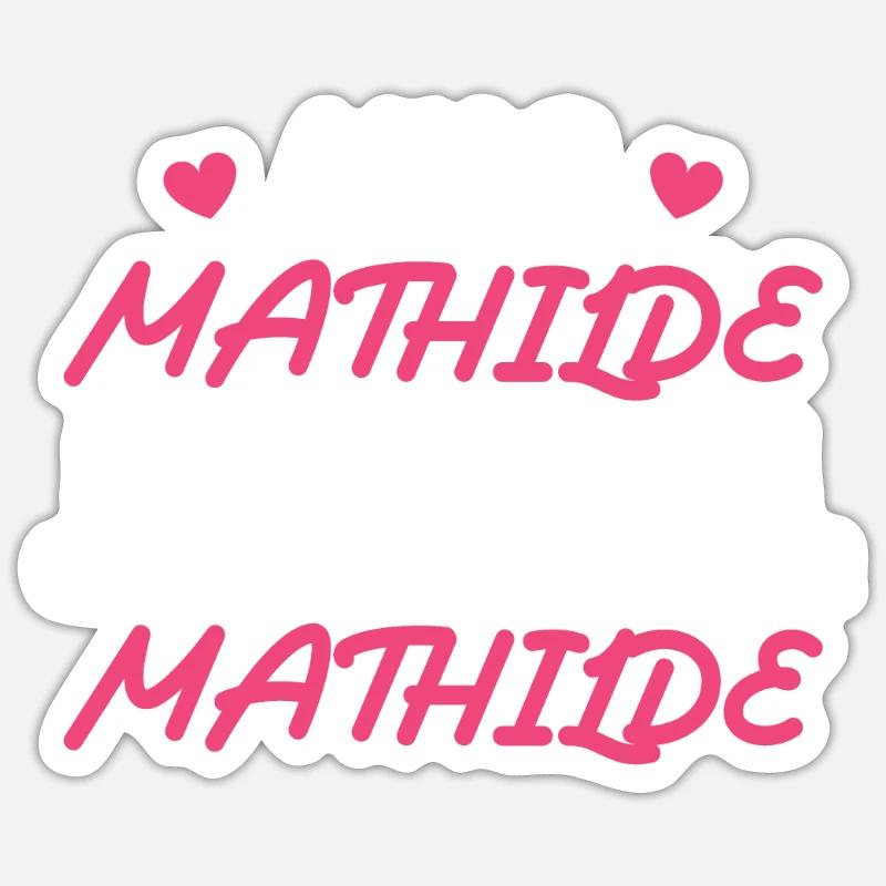 Une Mathilde pas chiante ce n est pas une vraie - Sticker taille S (10 x 10 cm) - blanc mat