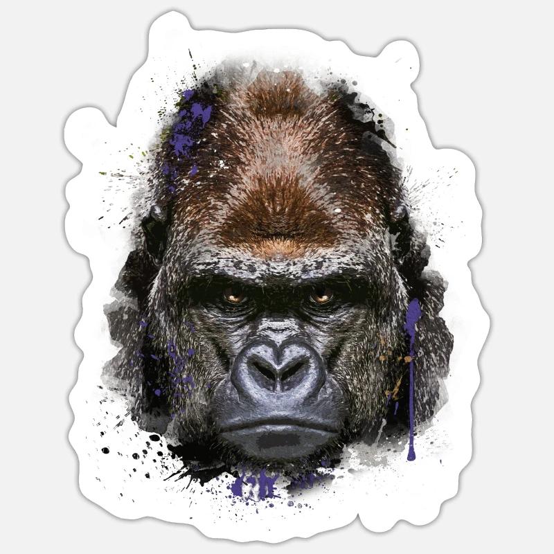 Jungle, Monkey, Apeman, Gorilla Sticker size S (10 x 10 cm)
