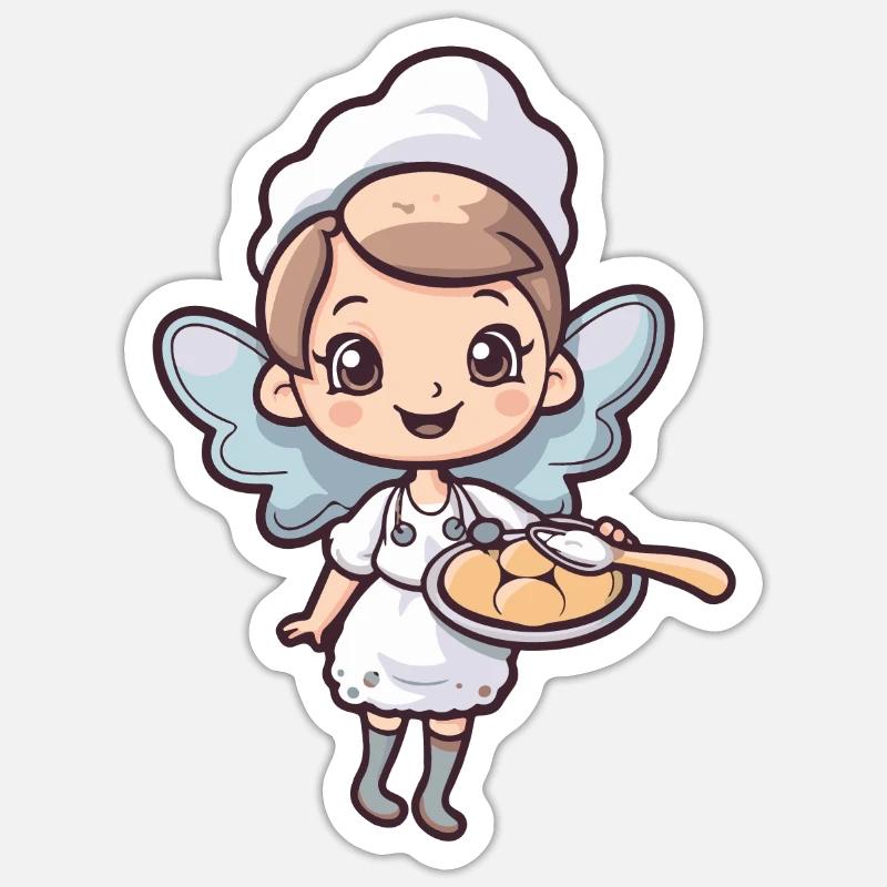 Backfee Fee Backen Kochen Sticker Größe S (10 x 10 cm)