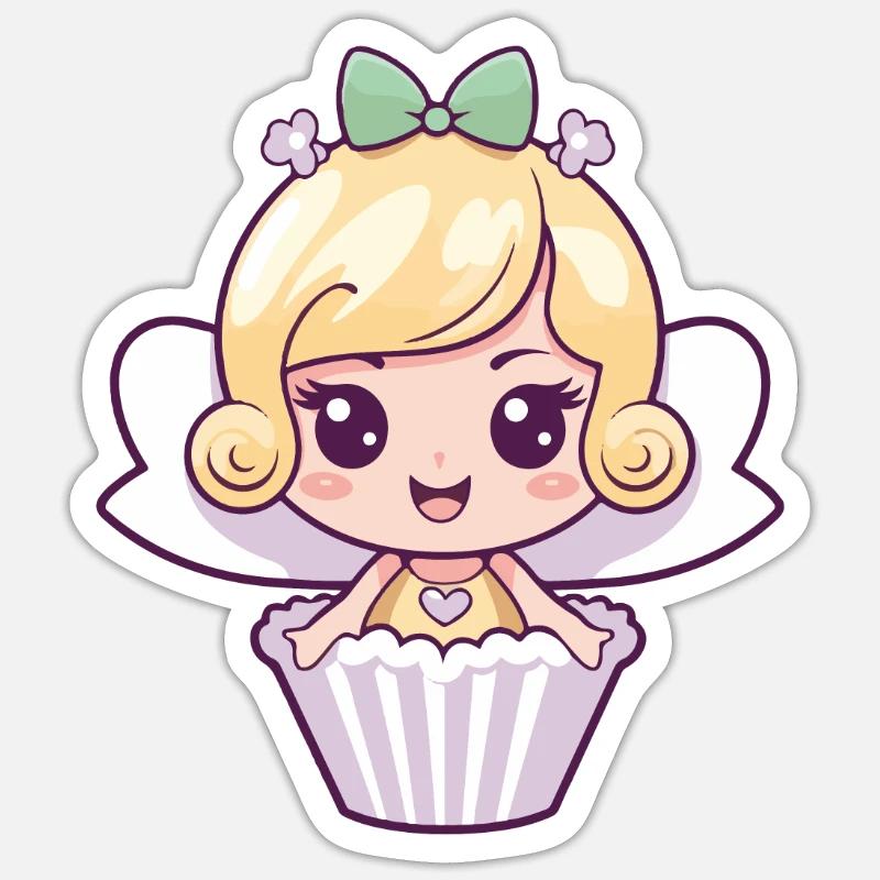 Backfee Fee Backen Kuchen - Sticker Größe S (10 x 10 cm) - Mattweiß
