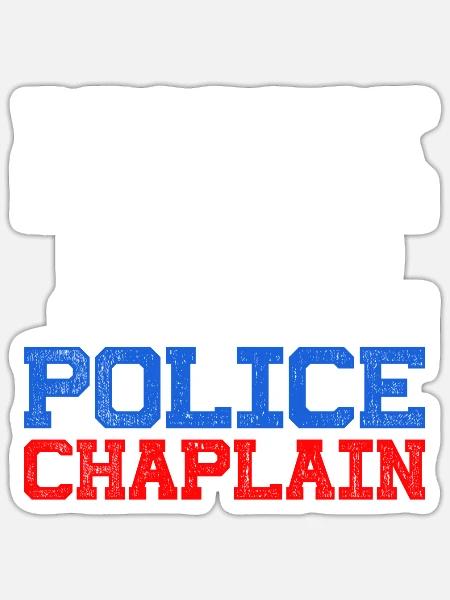 Polizeipfarrer Kaplan Kleriker - Sticker Größe S (10 x 10 cm) - Mattweiß