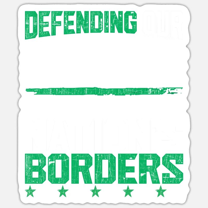 Gardes-frontières Gardes-frontières Douanes - Sticker taille S (10 x 10 cm) - blanc mat