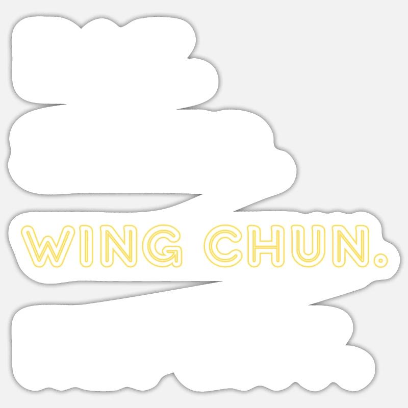 Wing Chun - Sticker size S (10 x 10 cm) - white matte