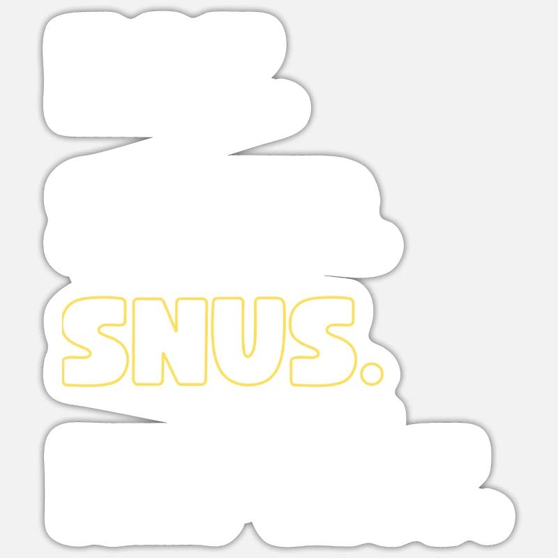 Snus - Sticker size S (10 x 10 cm) - white matte