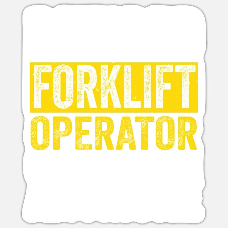 Forklift Driver Retired Forklift Operator Not My P Sticker size S (10 x 10 cm)