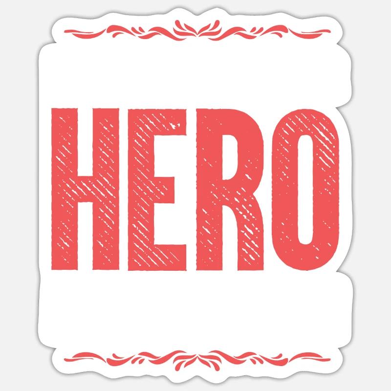 Bester Bruder Held Spruch - Sticker Größe S (10 x 10 cm) - Mattweiß