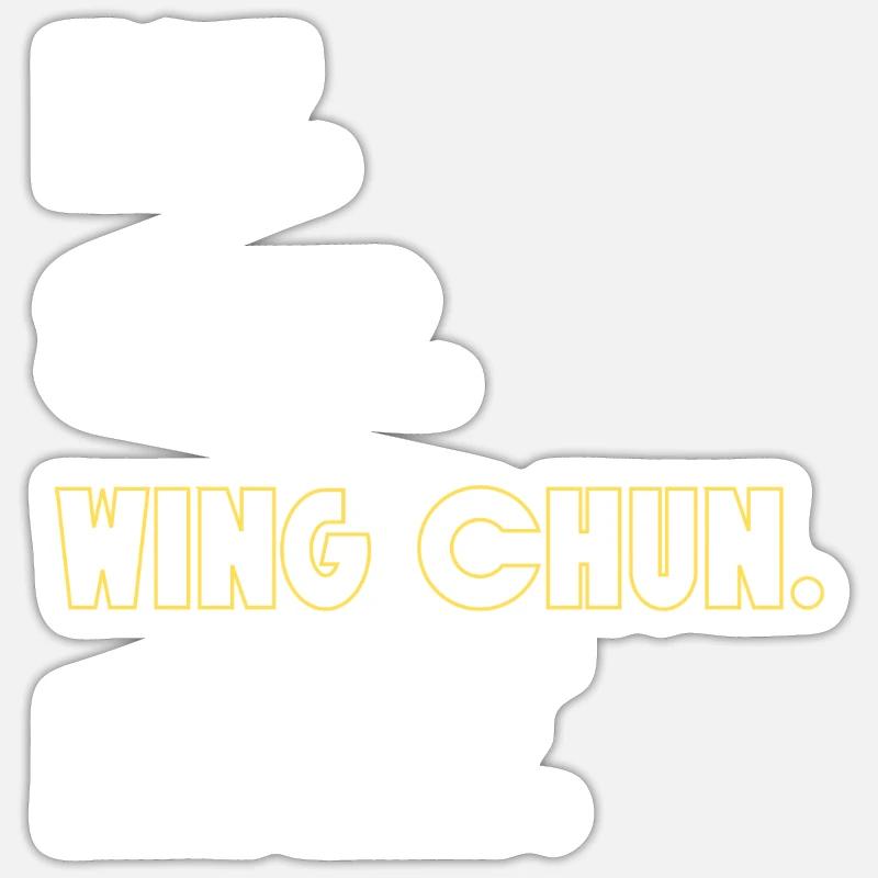 Wing Chun - Sticker size S (10 x 10 cm) - white matte