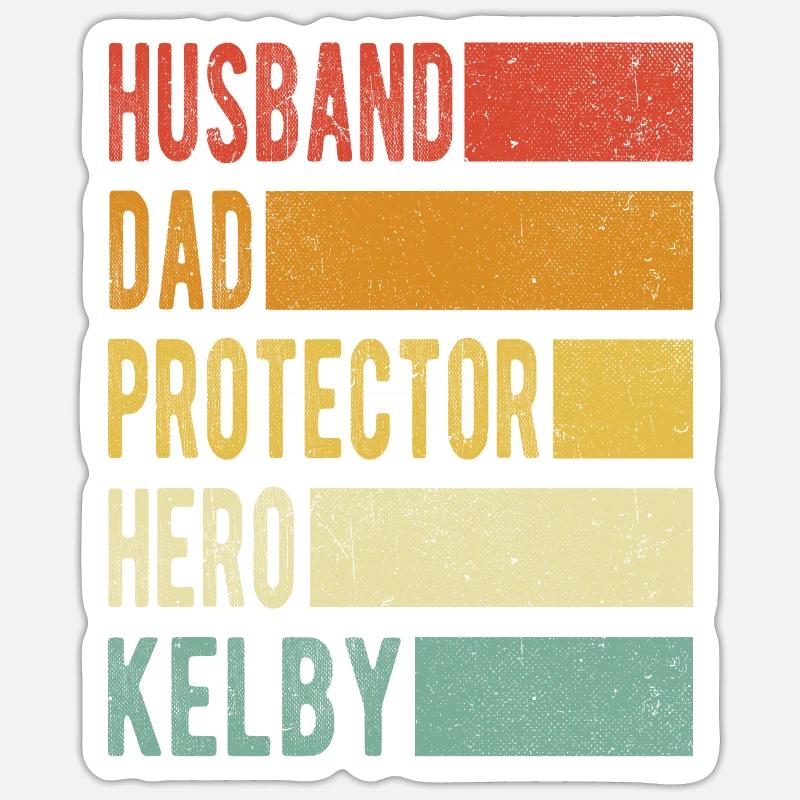 Kelby Name Dad Gift - Sticker size S (10 x 10 cm) - white matte