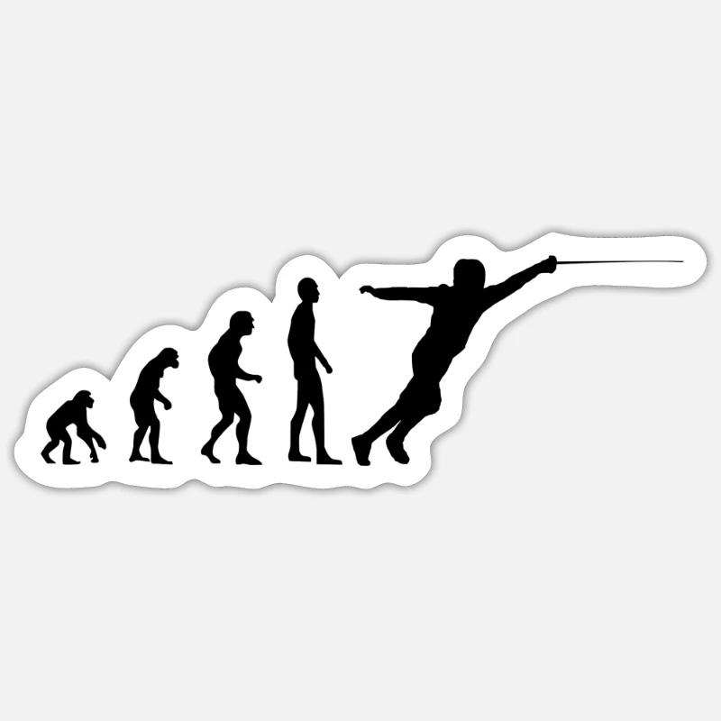 Escrime Evolution Escrimeur Sticker taille S (10 x 10 cm)