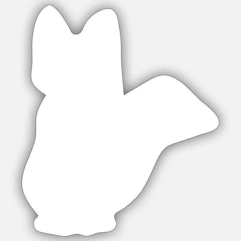 Polygon Fox Funny Minimalism Geometry - polygone Sticker taille S (10 x 10 cm)