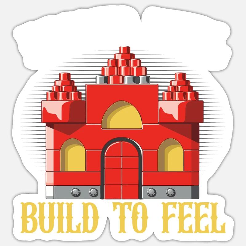 Master Builder Bricks Blöcke Spielbausteine Sticker Größe S (10 x 10 cm)