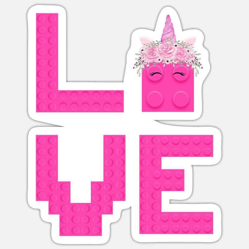 Maître constructeur Briques Blocs Jouer Blocs De Construction Sticker taille S (10 x 10 cm)