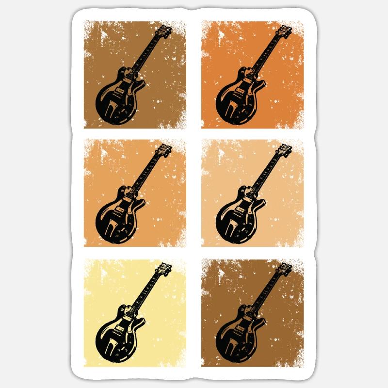 Guitar Accessories Electric Guitar Strings Electric Guitars - Sticker size S (10 x 10 cm) - white matte