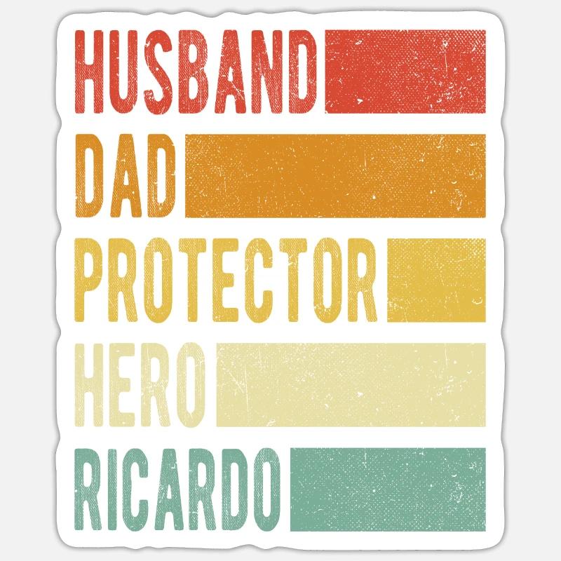 Ricardo Name Dad Gift - Sticker size S (10 x 10 cm) - white matte