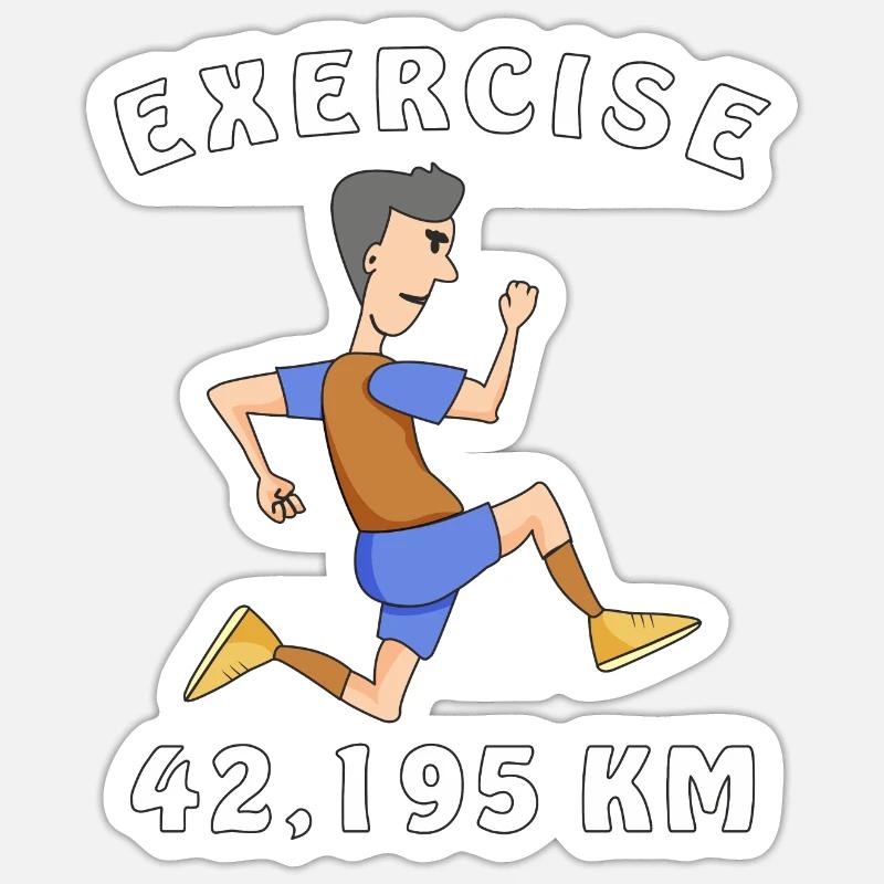 EXERCISE RUNNER Sticker size S (10 x 10 cm)