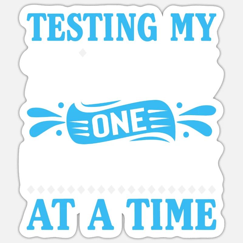 Testing My Patience One Fingerprick At A Time Sticker Größe S (10 x 10 cm)