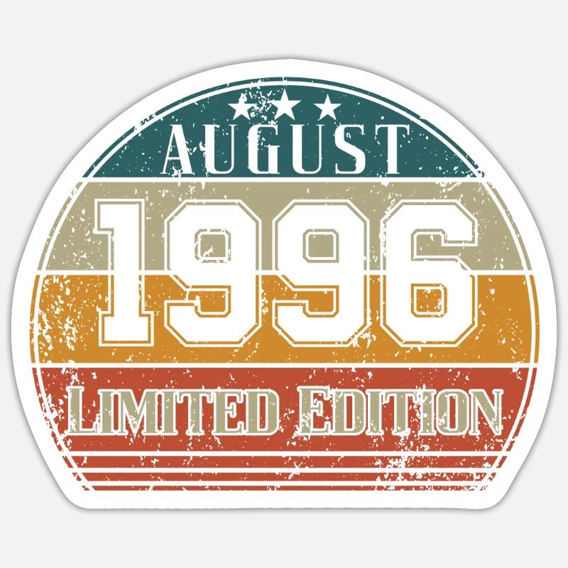 Anniversaire - Édition limitée août 1996 - Sticker taille S (10 x 10 cm) - blanc mat