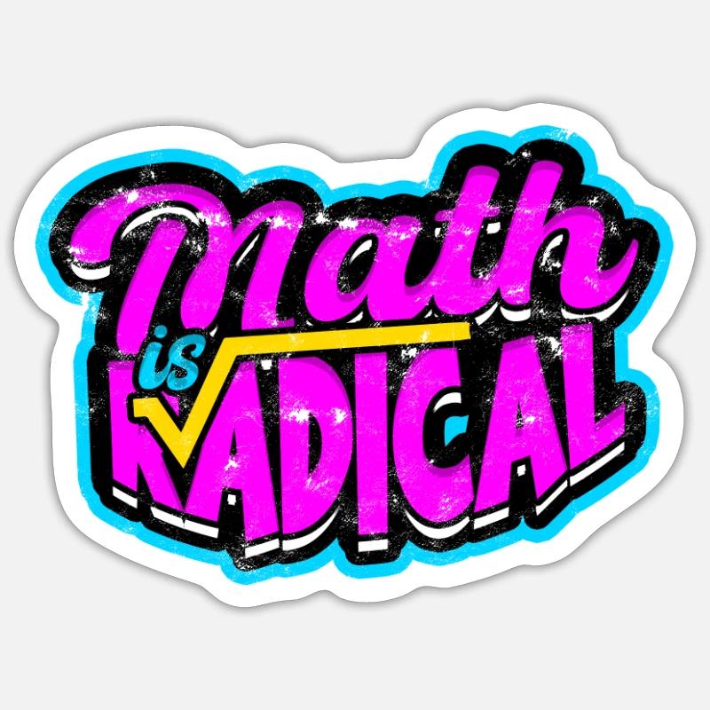 Math is radical - Math - Sticker size S (10 x 10 cm) - white matte
