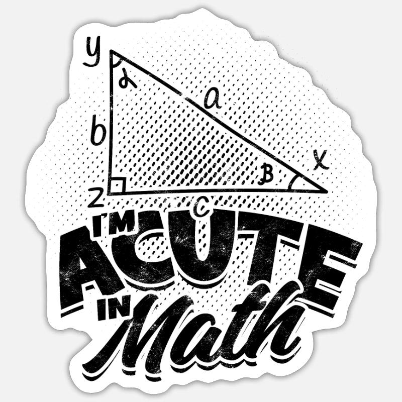 Ich bin scharf in Mathe - Math - Sticker Größe S (10 x 10 cm) - Mattweiß