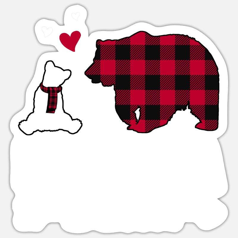 Papa Bear - Sticker size S (10 x 10 cm) - white matte