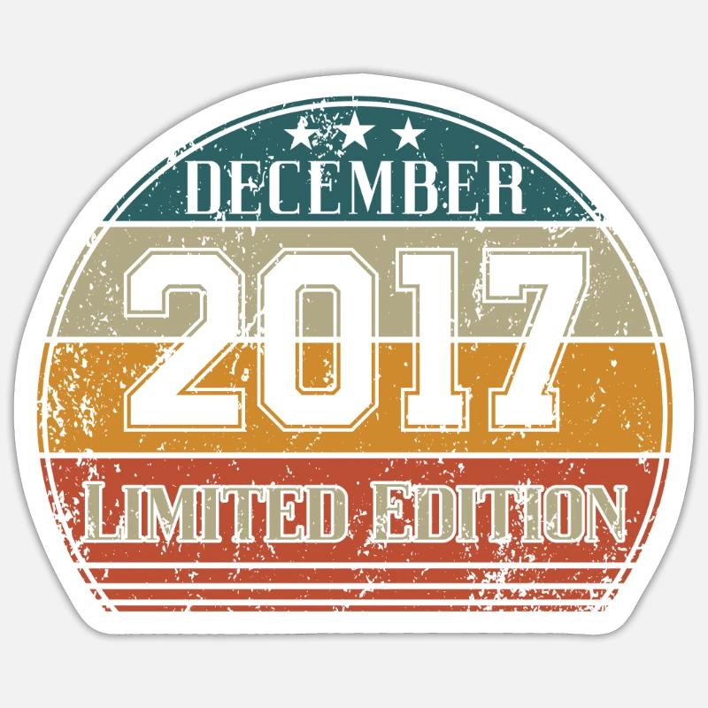 Anniversaire - Edition Limitée Décembre 2017 - Sticker taille S (10 x 10 cm) - blanc mat