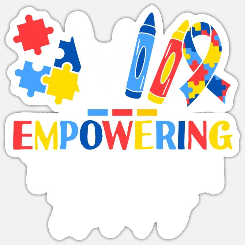 Empowering Through Therapy ABA Therapist - Sticker Größe S (10 x 10 cm) - Mattweiß