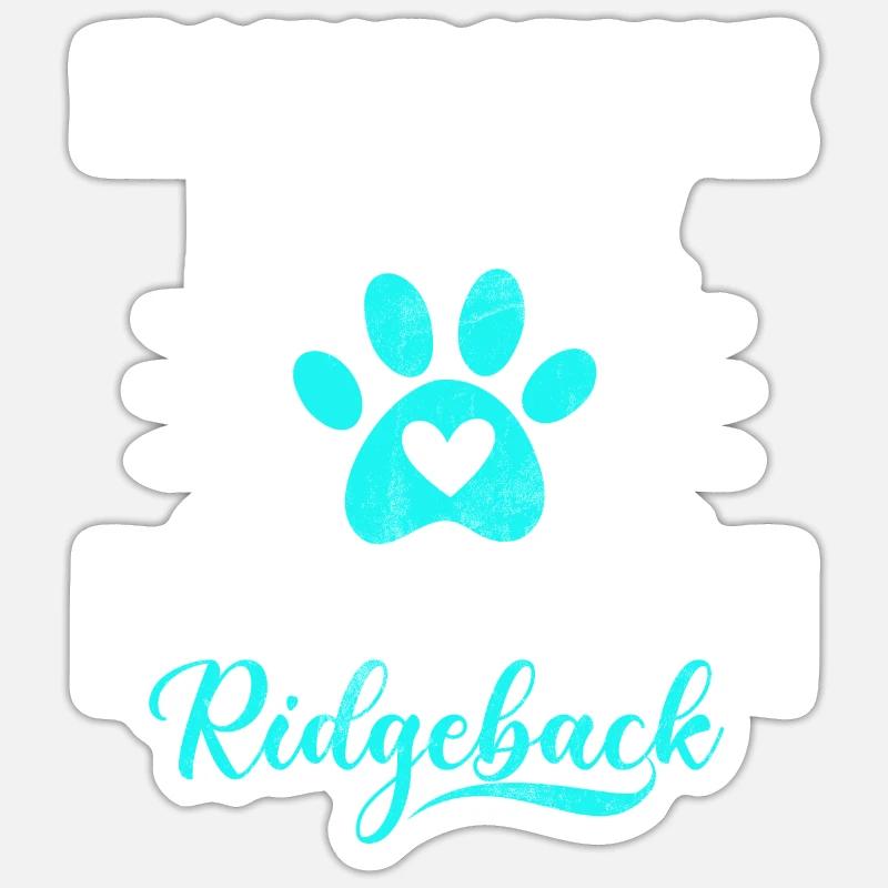 Rhodesian Ridgeback Gifts - Sticker Größe S (10 x 10 cm) - Mattweiß